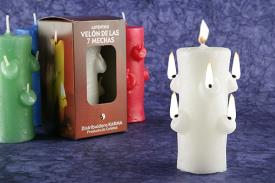 VELONES ESPECIALES | VELON SIETE MECHAS (TUMBA TRABAJOS) BLANCO