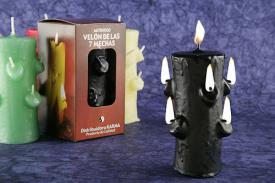 VELONES ESPECIALES | VELON SIETE MECHAS (TUMBA TRABAJOS) NEGRO