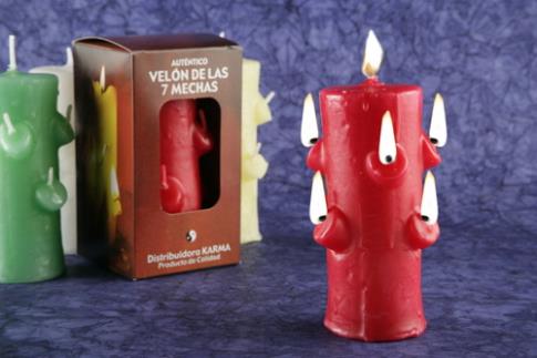 VELONES ESPECIALES | VELON SIETE MECHAS (TUMBA TRABAJOS) ROJO