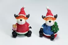 FIGURA RESINA RENO NAVIDEÑO CON GORRITO Y JERSEY (MODELOS SURTIDOS) 13X9X7,5CM FIGURA RESINA RENO NAVIDEÑO CON GORRITO Y JERSEY (MODELOS SURTIDOS) 13X9X7,5CM