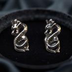 PENDIENTES ACERO DRAGON ENROSCADO