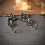 PENDIENTES ACERO GATITOS ACOSTADOS