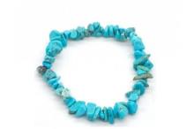 PULSERA CHIP ELASTICA HOWLITA TURQUESA